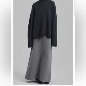 NWT The Frankie Shop MALVO LONG WOOL PENCIL SKIRT - GREY size large